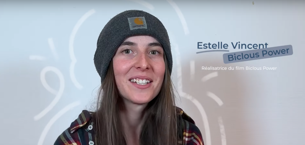 Estelle Vincent, réalisatrice du film Biclous Power - « J’ai vraiment envie qu’il y ai plus de représentaƟvité des femmes dans le milieu des films de montagne ».