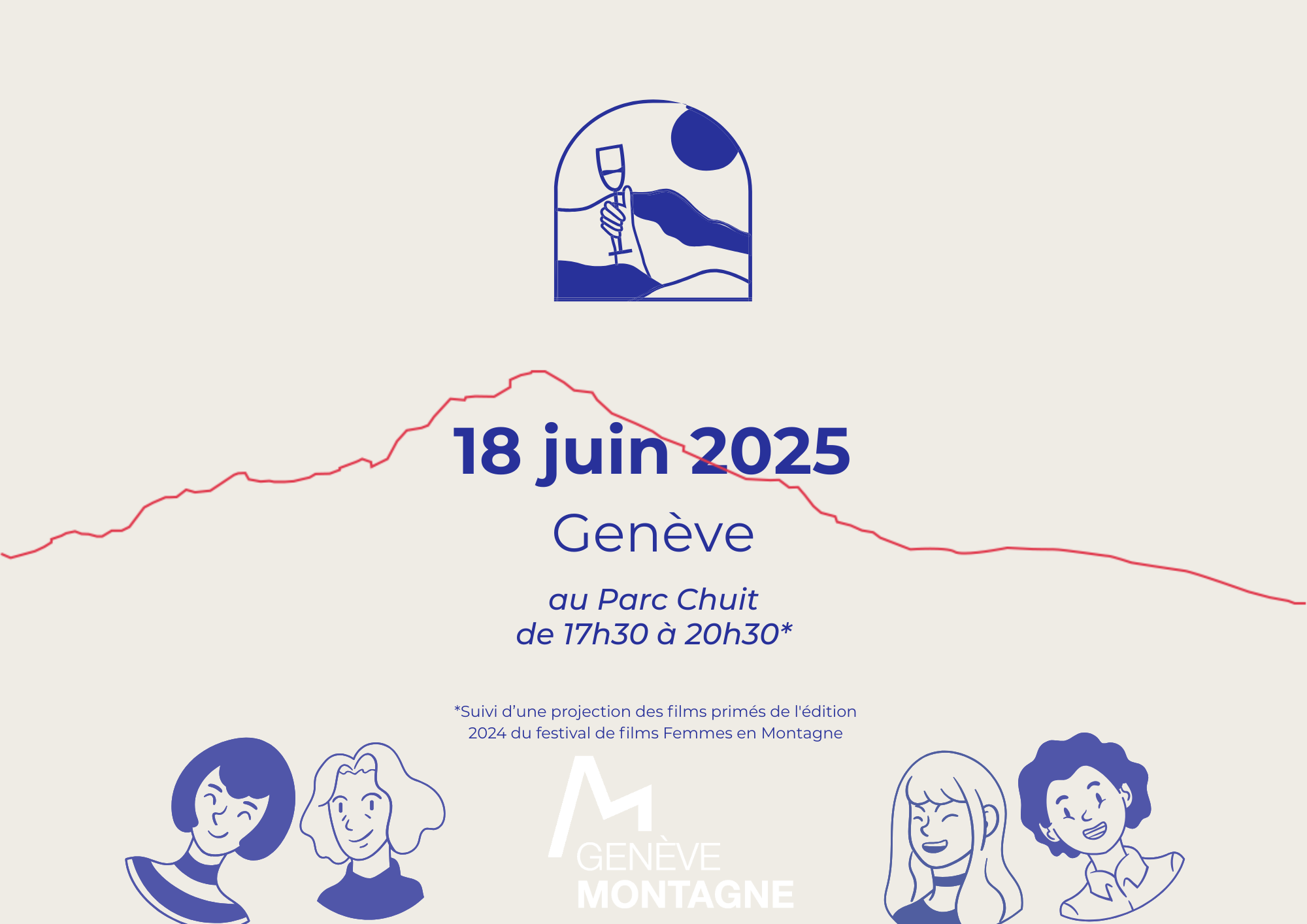 Affiche Verre des Montagnardes - 18 juin 2025 Genève