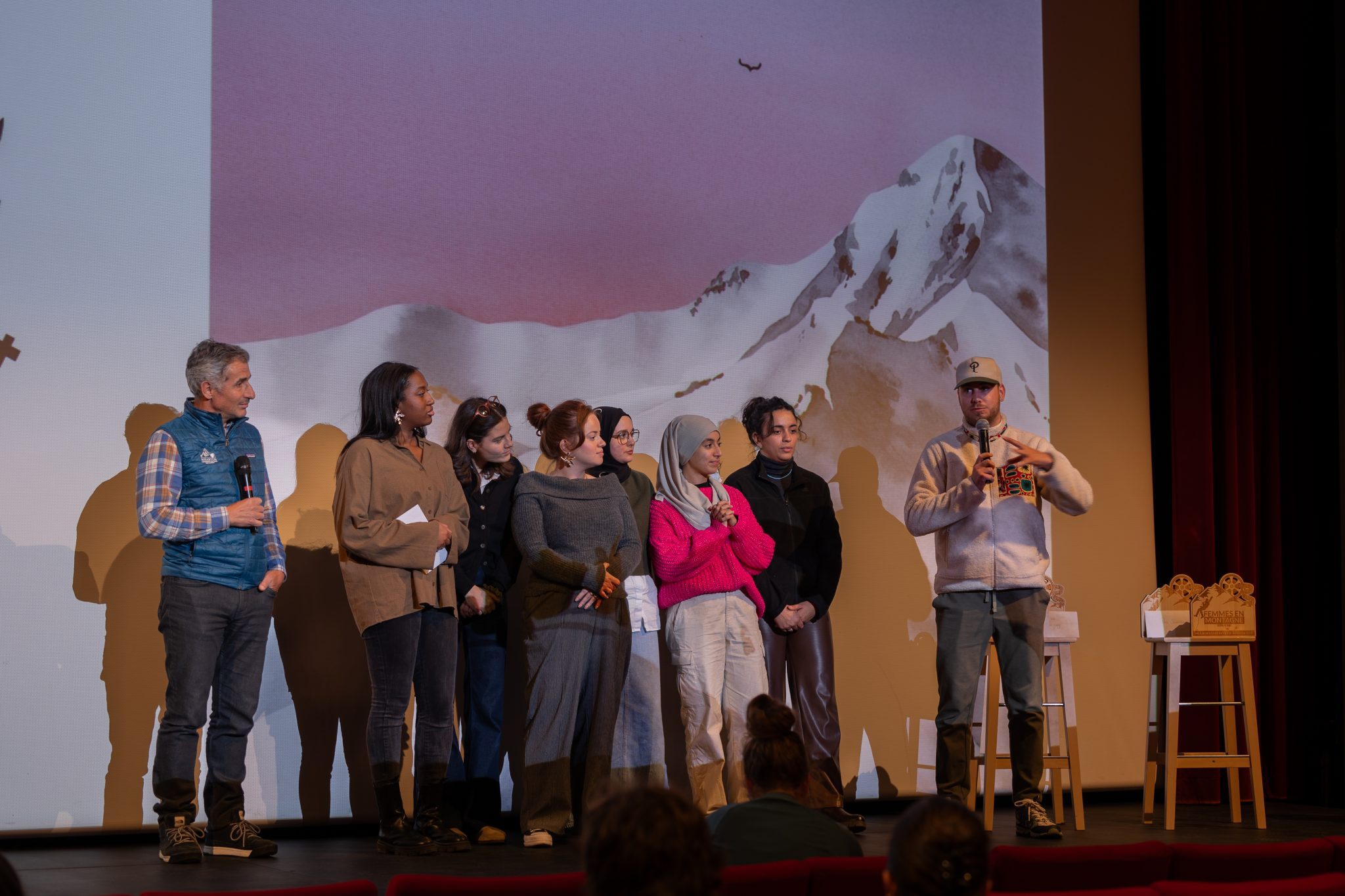 L'équipe du film Au Sommet lors de la 5ème édition du festival de films Femmes en Montagne